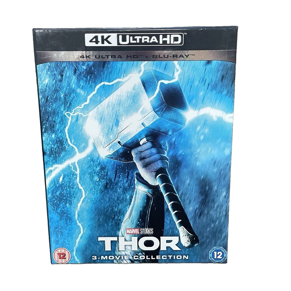 Thor Trilogy 4K UHD + Blu-ray 1-3 Movie Set Like New